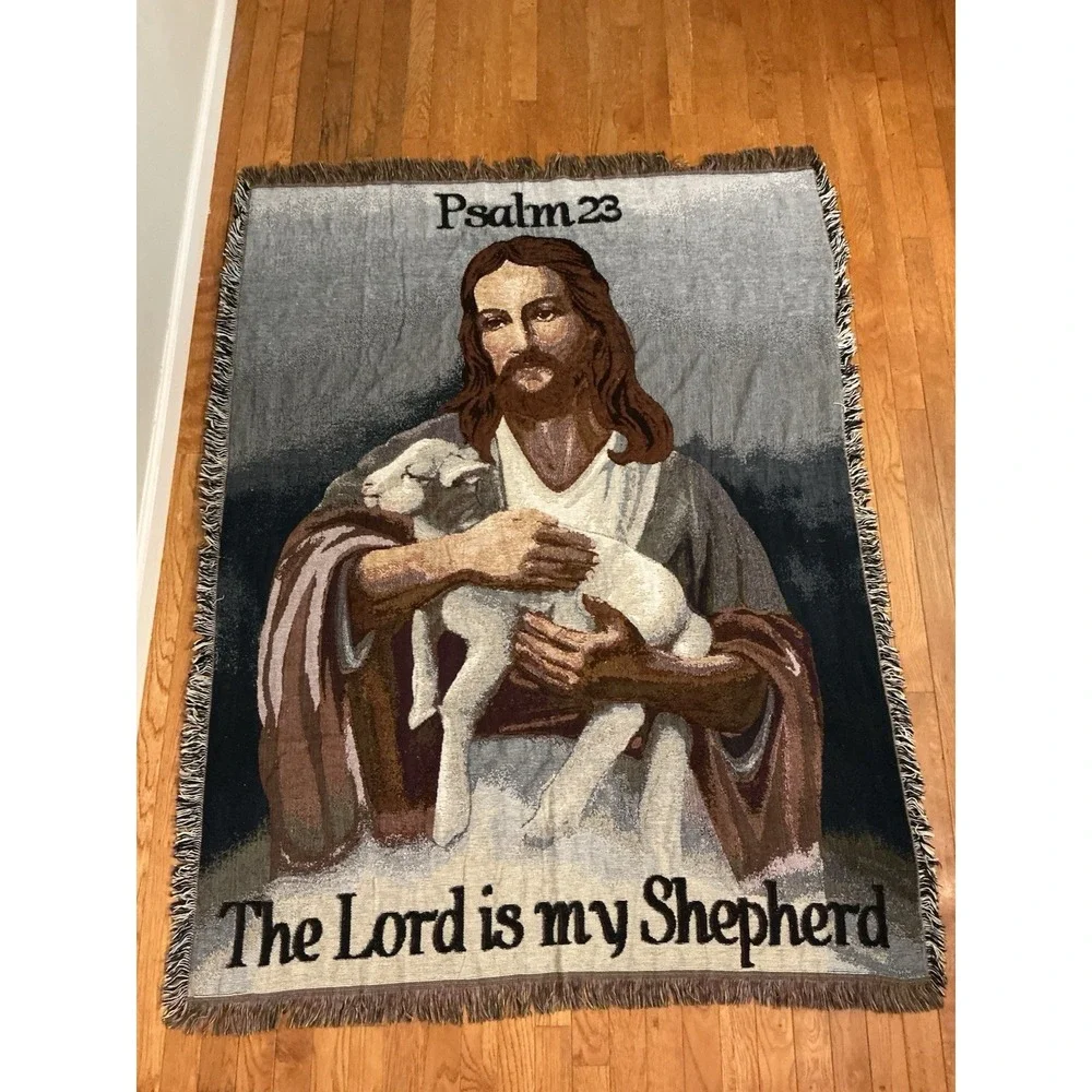 Psalm 23 The Lord Is My Shepherd Tapestry Throw Blanket 59